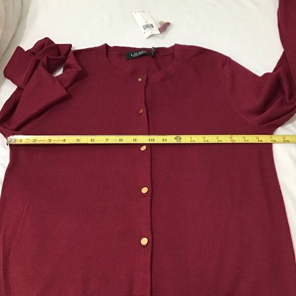 Lauren Ralph Lauren Button Down Knit Sweater New Size Large - Picture 7 of 10